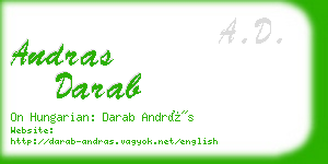 andras darab business card